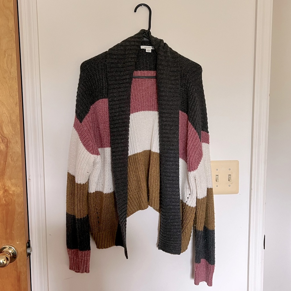 American Eagle Color-Block Cardigan